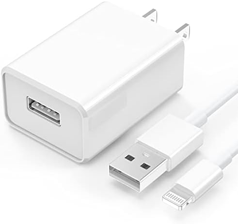 מטען מהיר של iPhone עם כבל, [Apple MFI Certified] Znoogrn 20W מטען חשמל USB עם מטען מהיר של 6.6ft